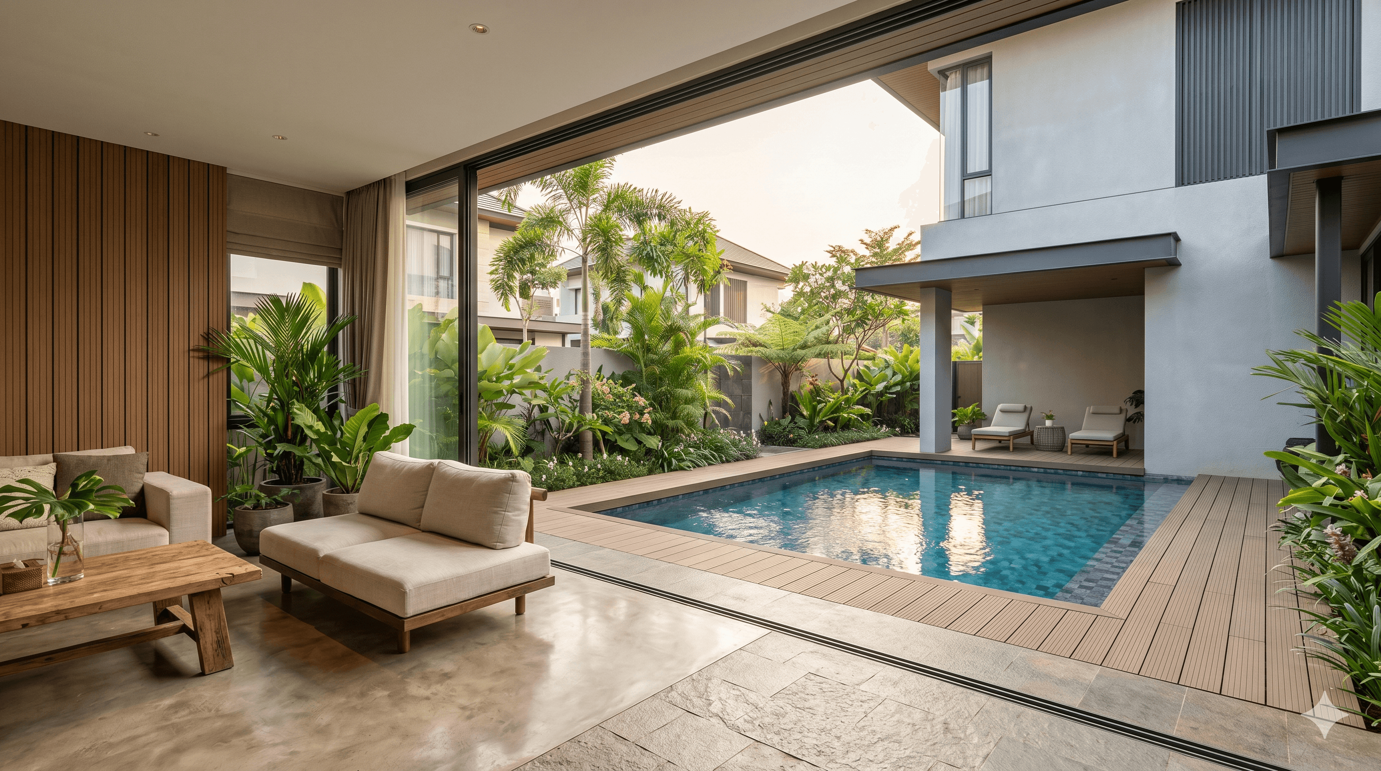 Desain Rumah dengan Kolam Renang Privat: Rahasia Integrasi Bebas Lembap