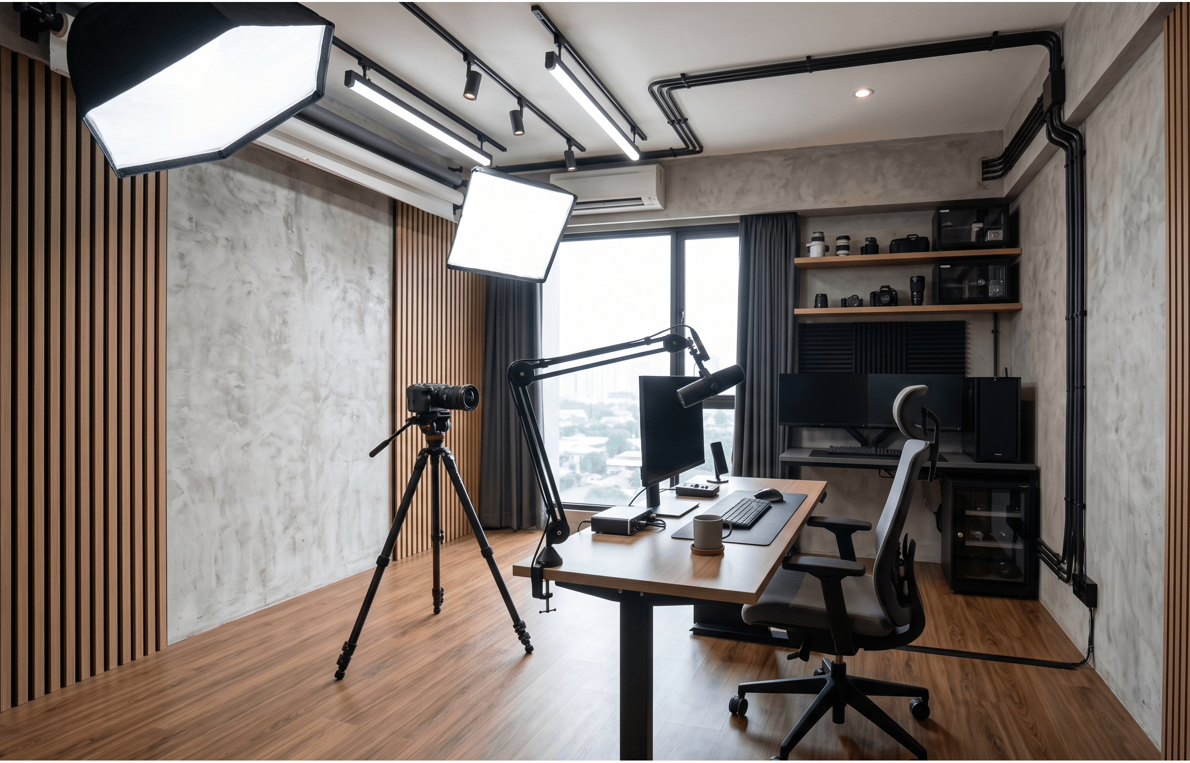 Layout Sempit Bikin Lighting Nabrak? Rahasia Desain Interior Studio Foto Konten