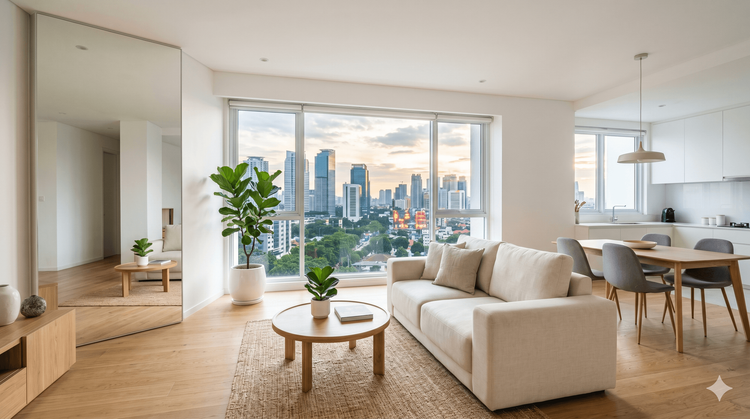 Trik Renovasi Apartemen Jakarta Selatan Tampil Luas & Lega