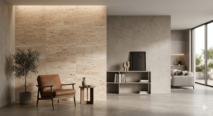 Solusi Tekstur Dinding Dekoratif Rumah: Microcement vs Batu Alam