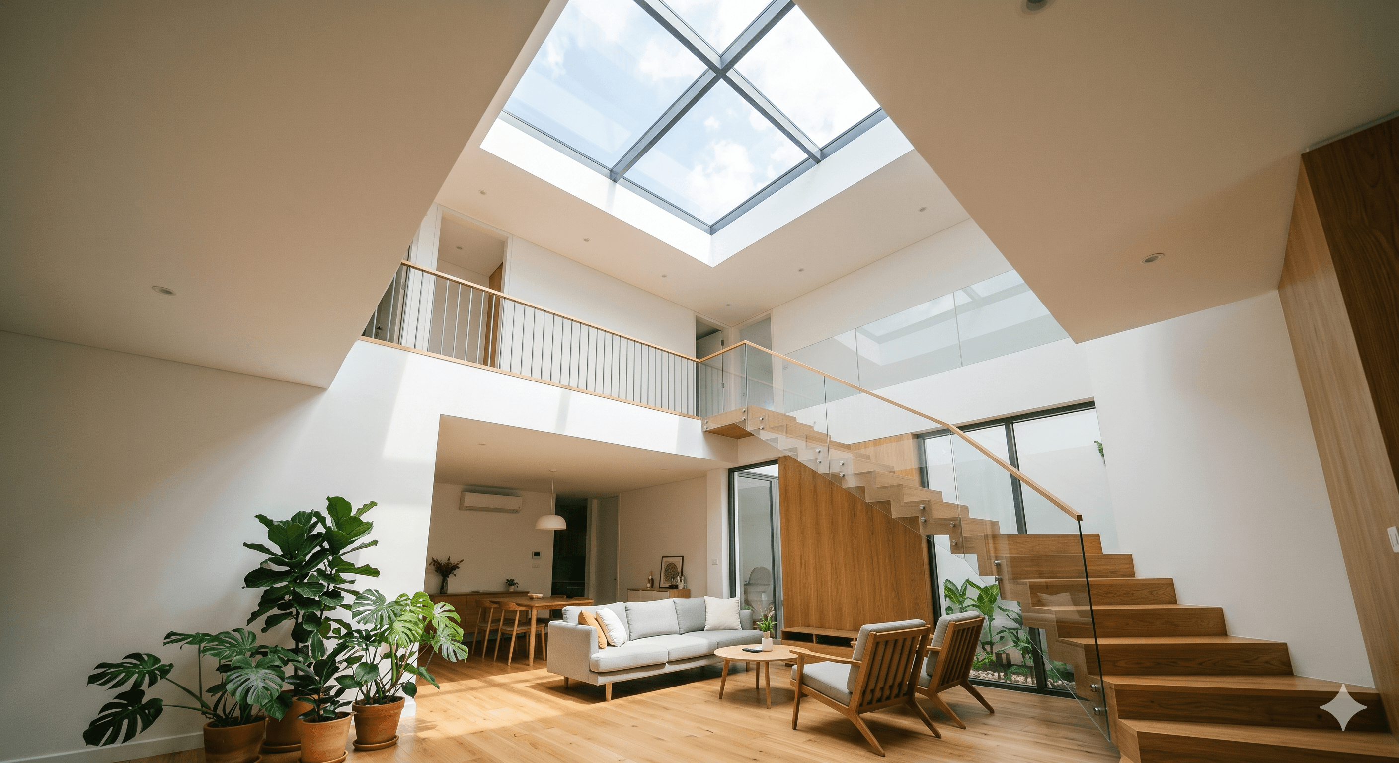 Rahasia Skylight Rumah Desain Interior Terang Tanpa Panas