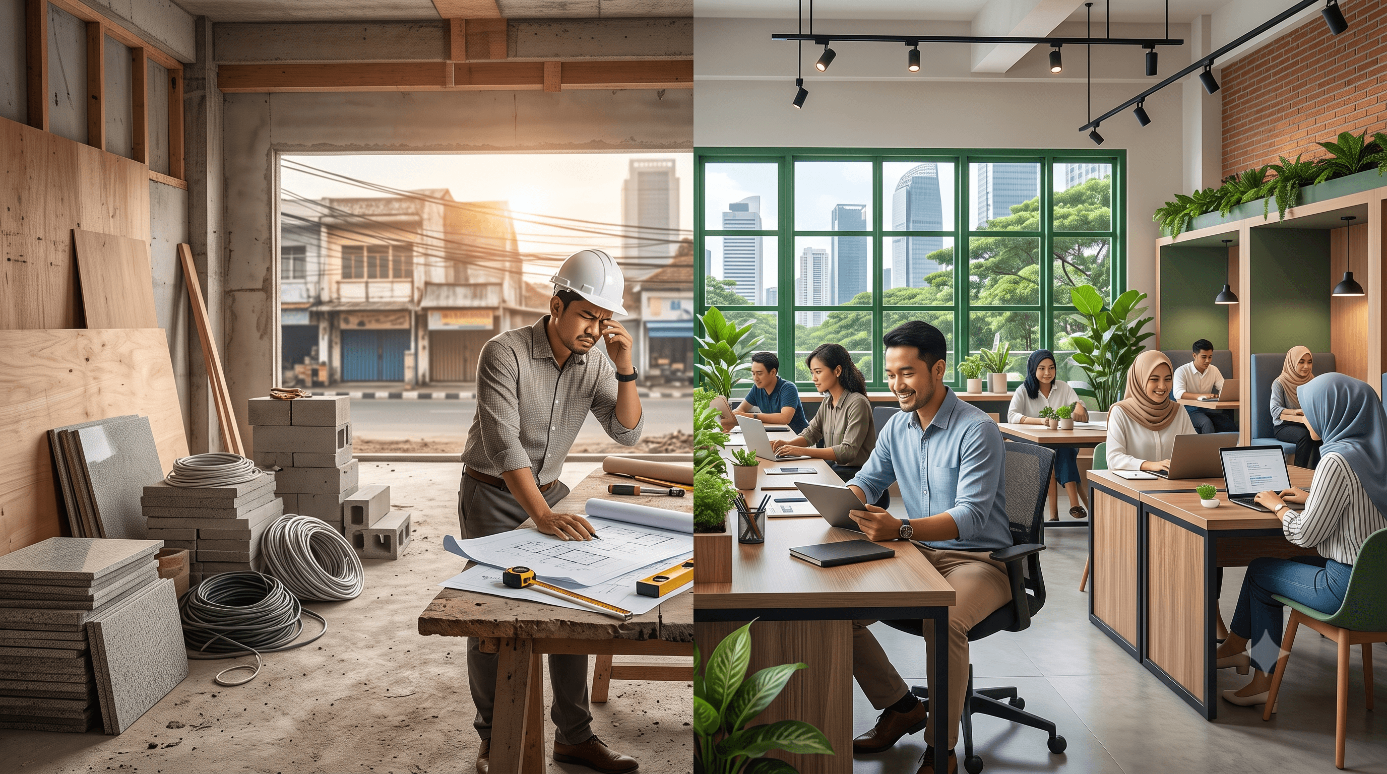Sewa Ruko Kosong vs Coworking Space: Hitungan Real ROI Desain di Jakarta